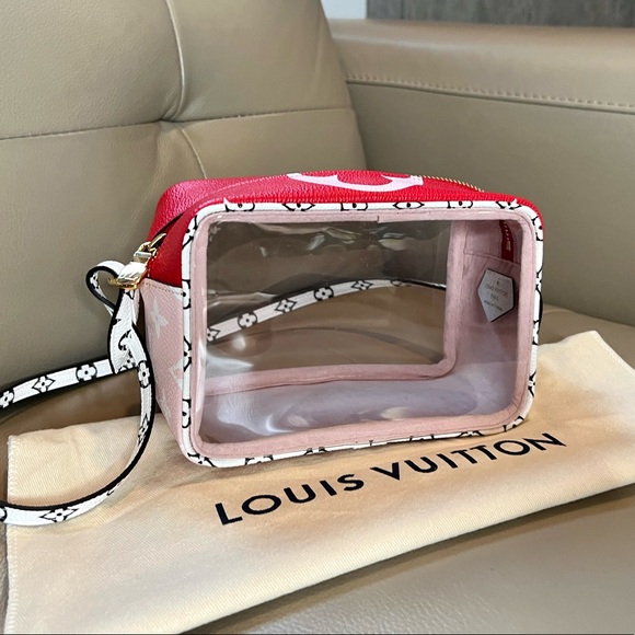 Louis Vuitton Handbags - Giant monogram red/pink clear vinyl pochette bag